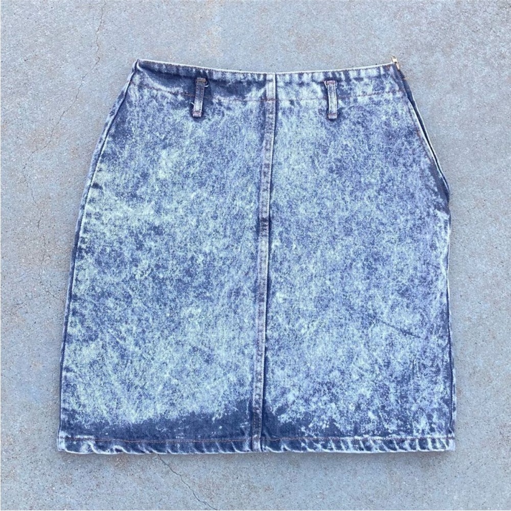BONGO Denim Pencil Skirt in Washed Black - Picture 1 of 8